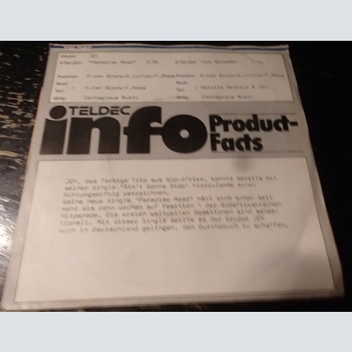 7", Single, Promo Joy (32) - Paradise Road