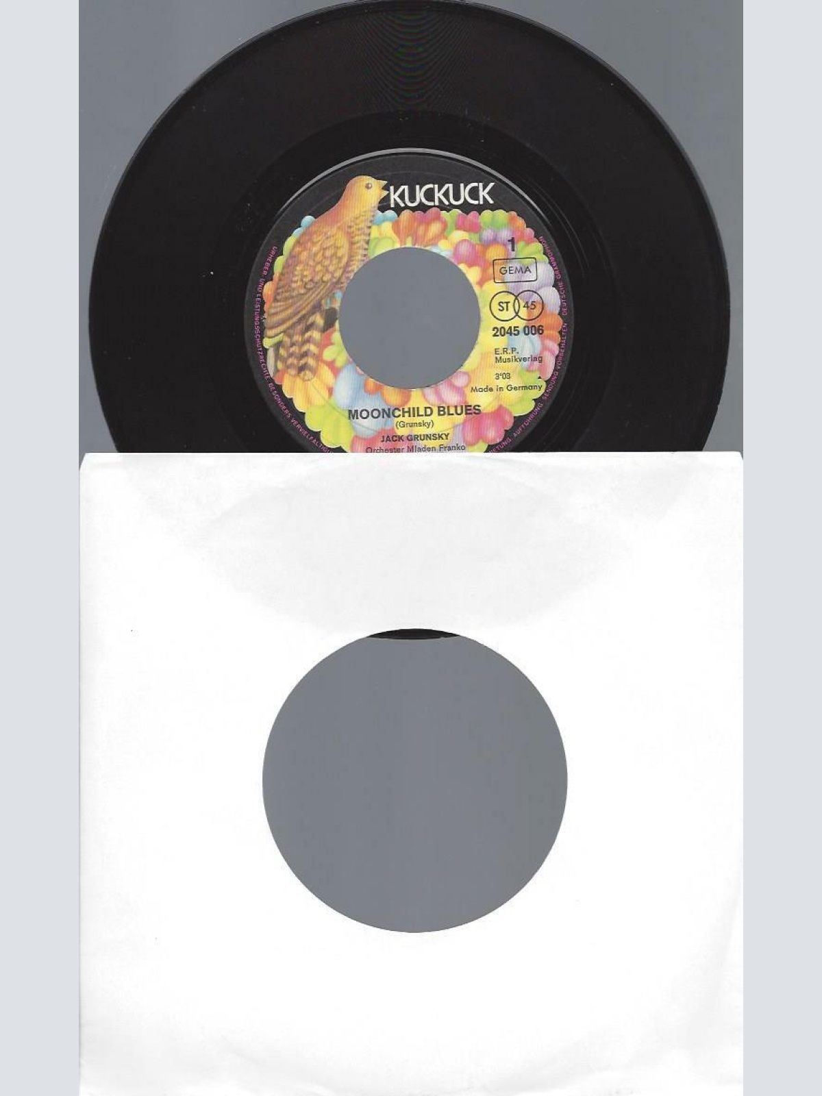 7"  Jack Grunsky – Moonchild Blues