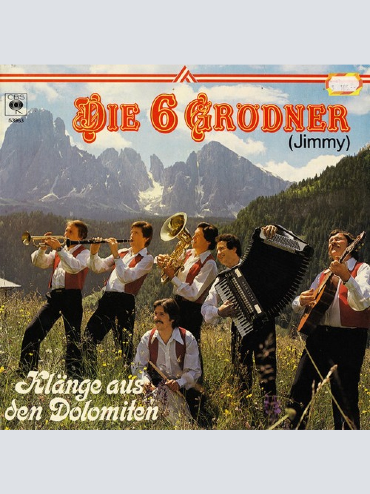LP, Album Die 6 Grödner (Jimmy)* - Klänge Aus Den Dolomiten