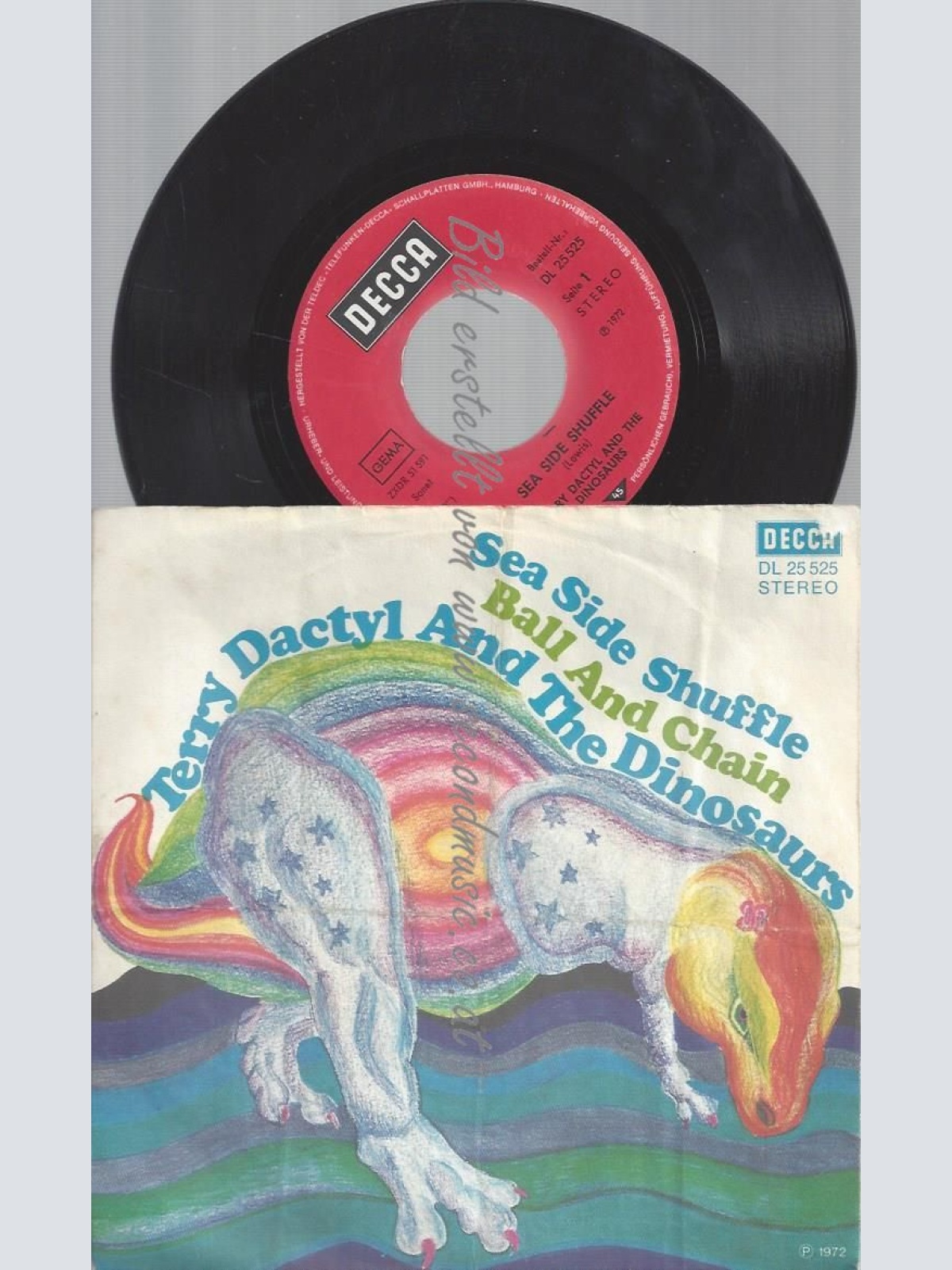 7"  Terry Dactyl And The Dinosaurs  Sea Side Shuffle