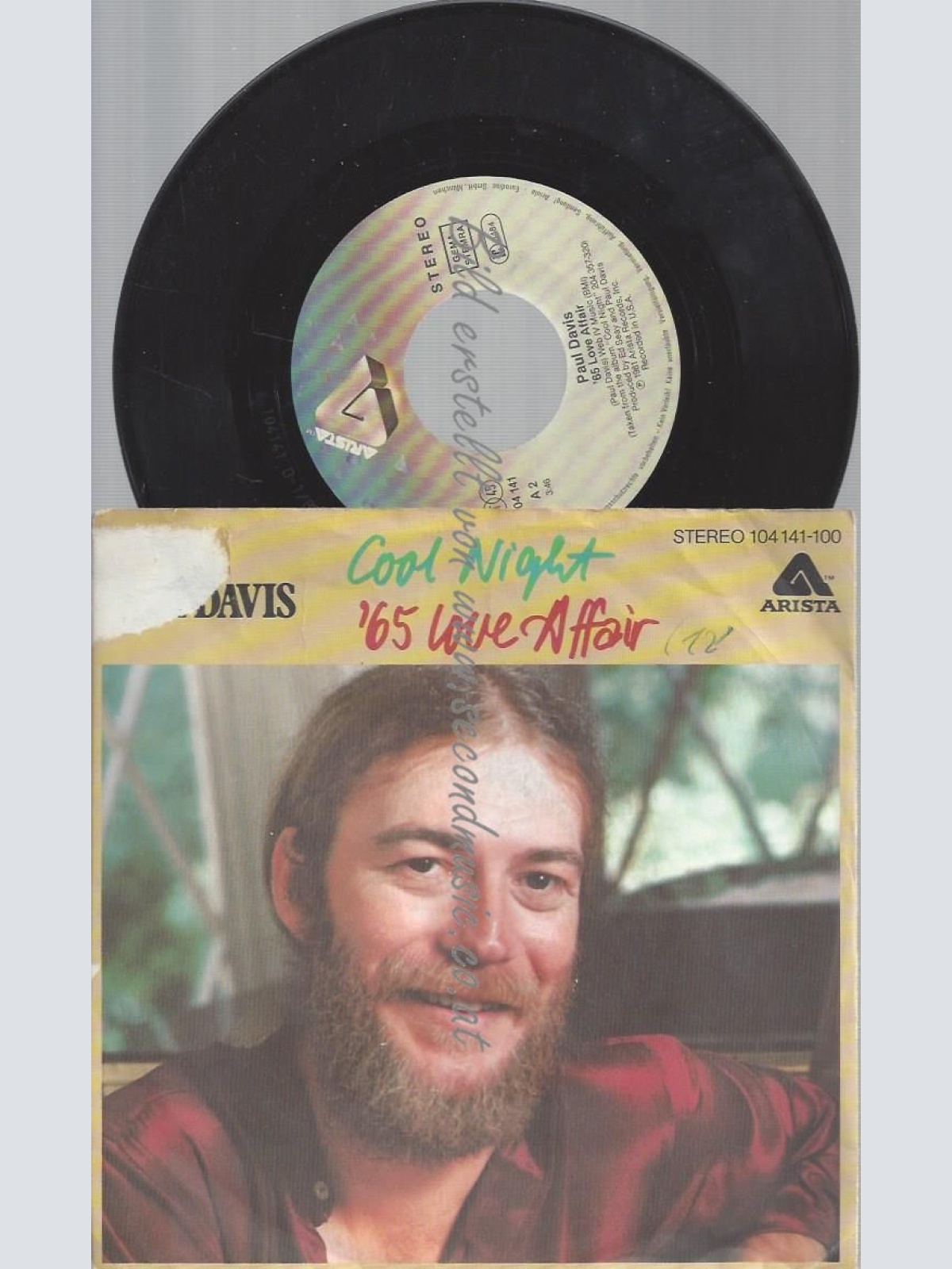 7" Paul Davis – Cool Night // diffrent cover