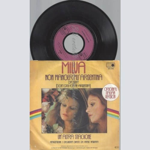 7"--MILVA--NON PIANGER PIU ARGENTINA
