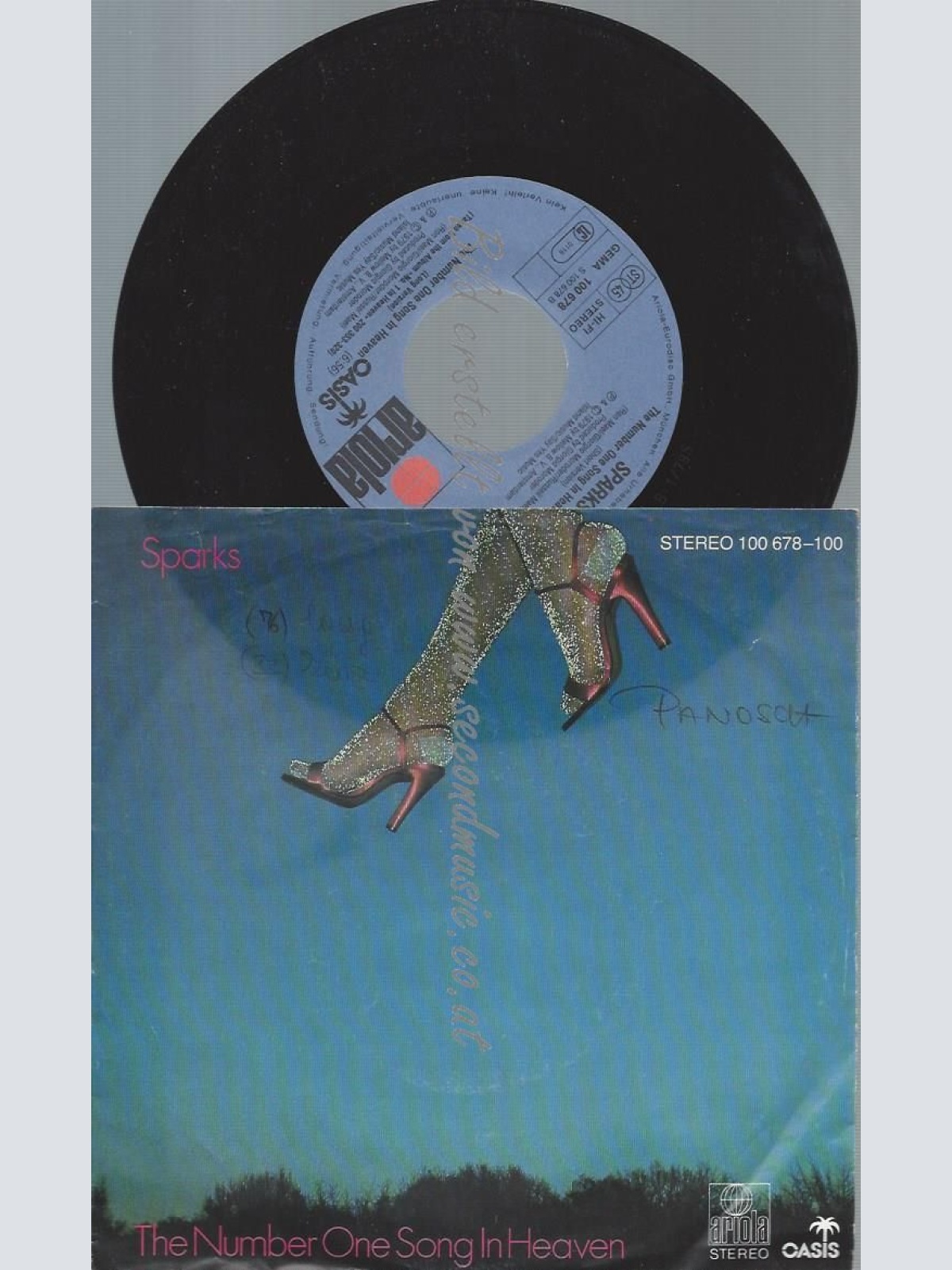 7"   Sparks  The Number One Song In Heaven