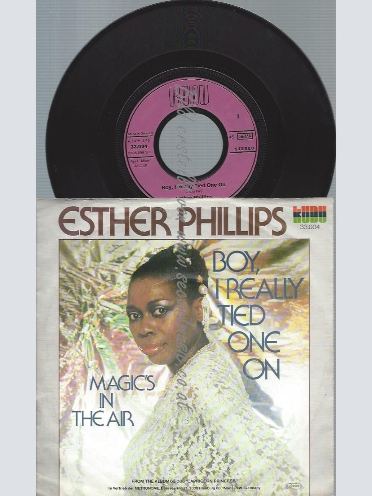 7"   Esther Phillips  Boy I Really Tied One On