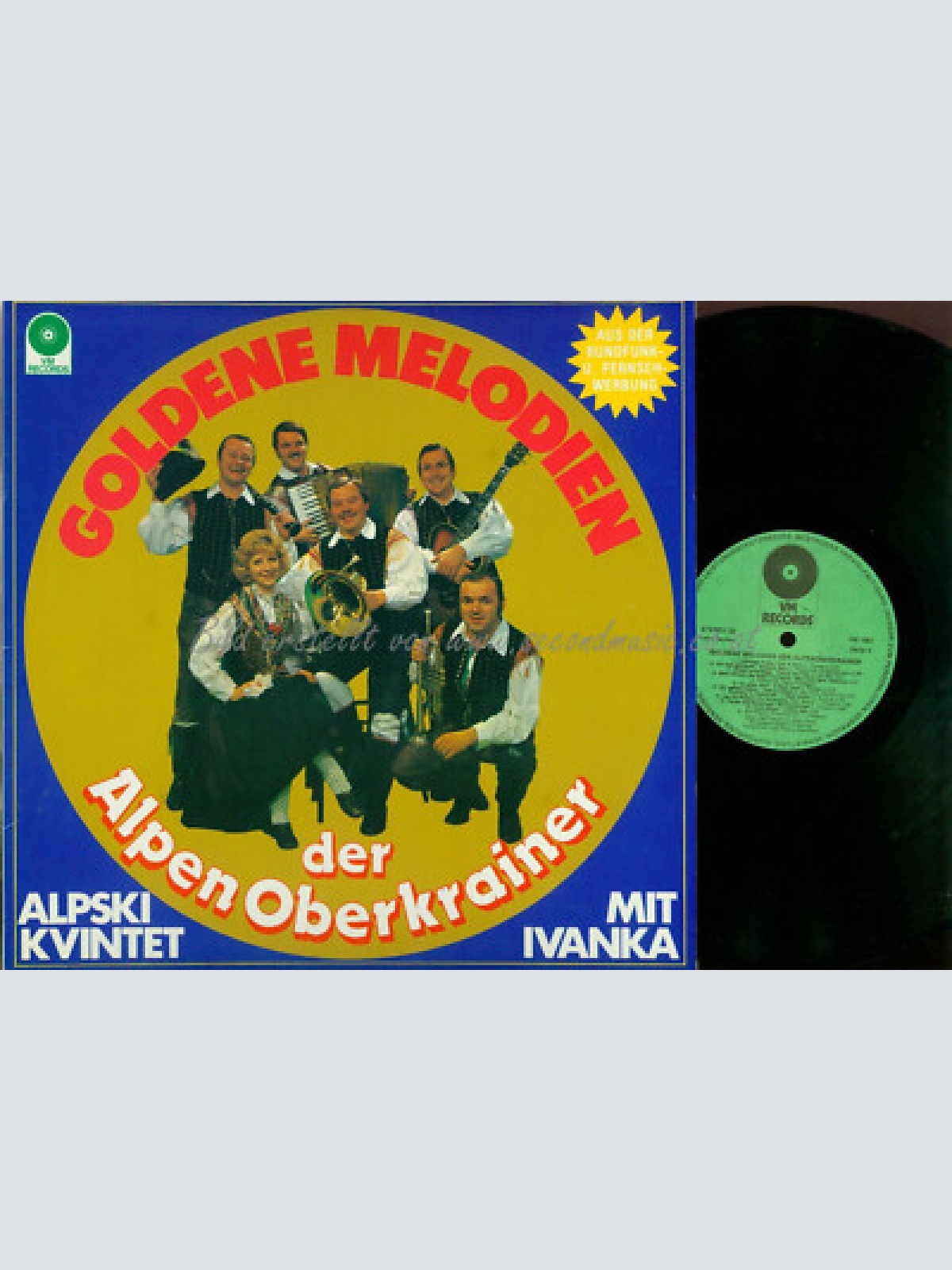LP---  Alpski Kvintet Mit Ivanka  Goldene Melodien Der Alpen Oberkrainer VM R
