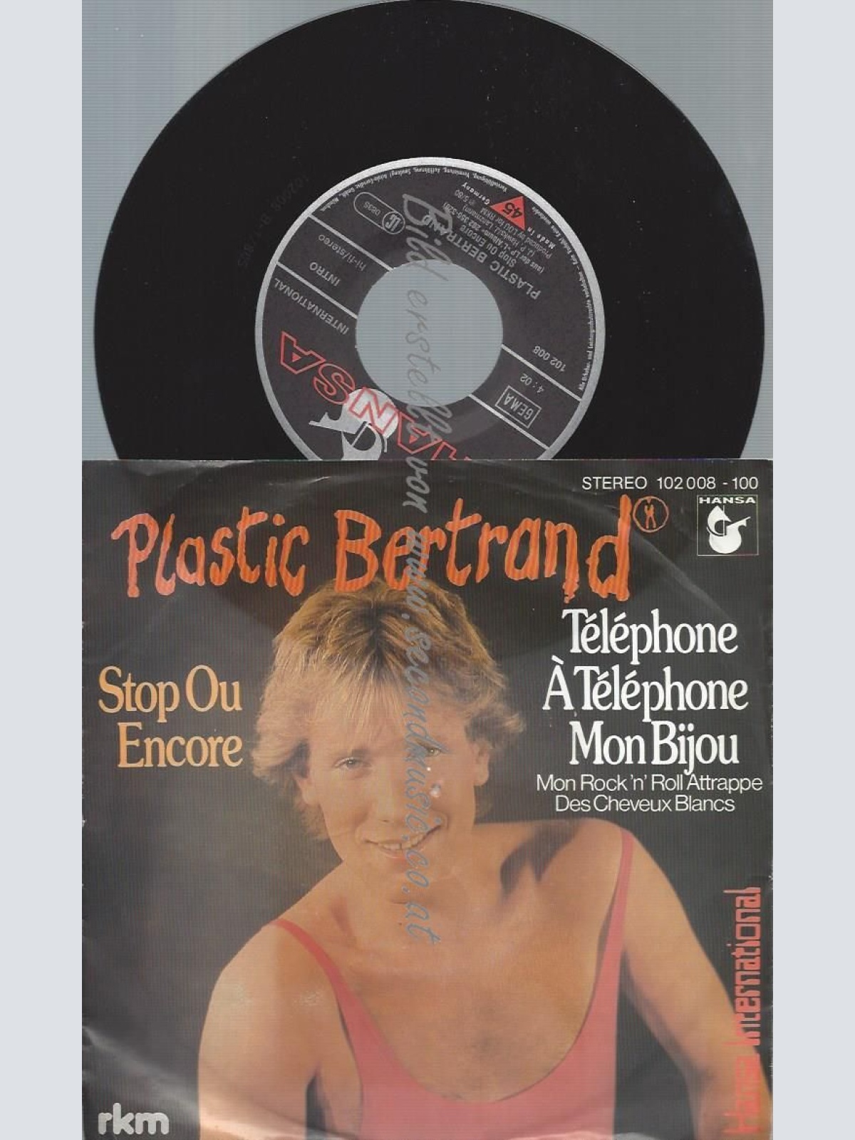 7"   Plastic Bertrand  Téléphone À Téléphone Mon Bijou