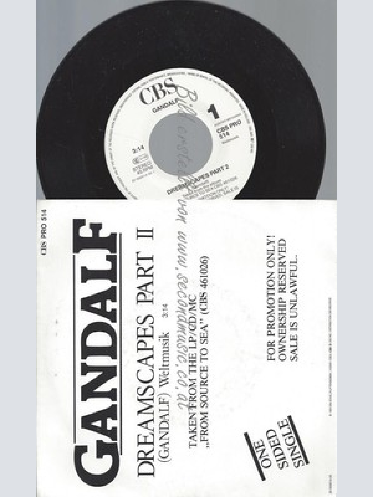 7"--GANDALF--DREAMSCAPES PART II--PROMO