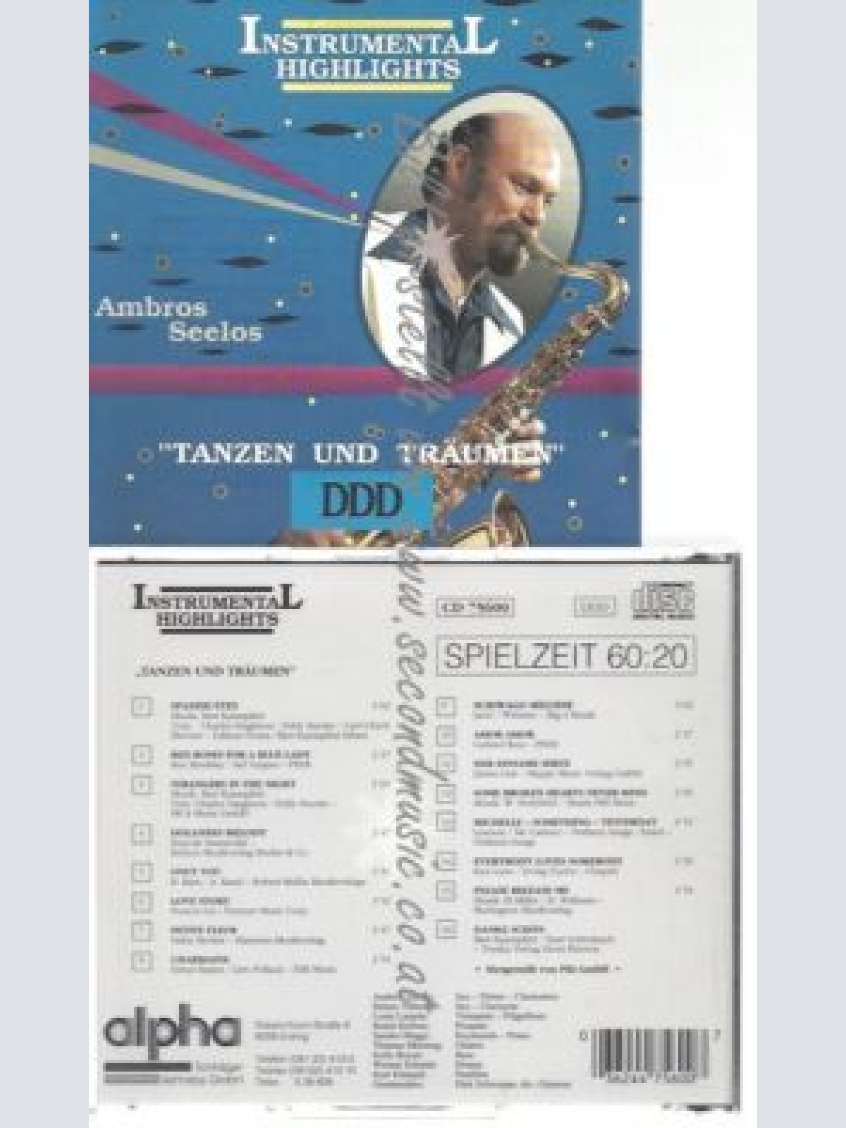 CD--AMBROS SEELOS--     TANZEN UND TRÄUMEN