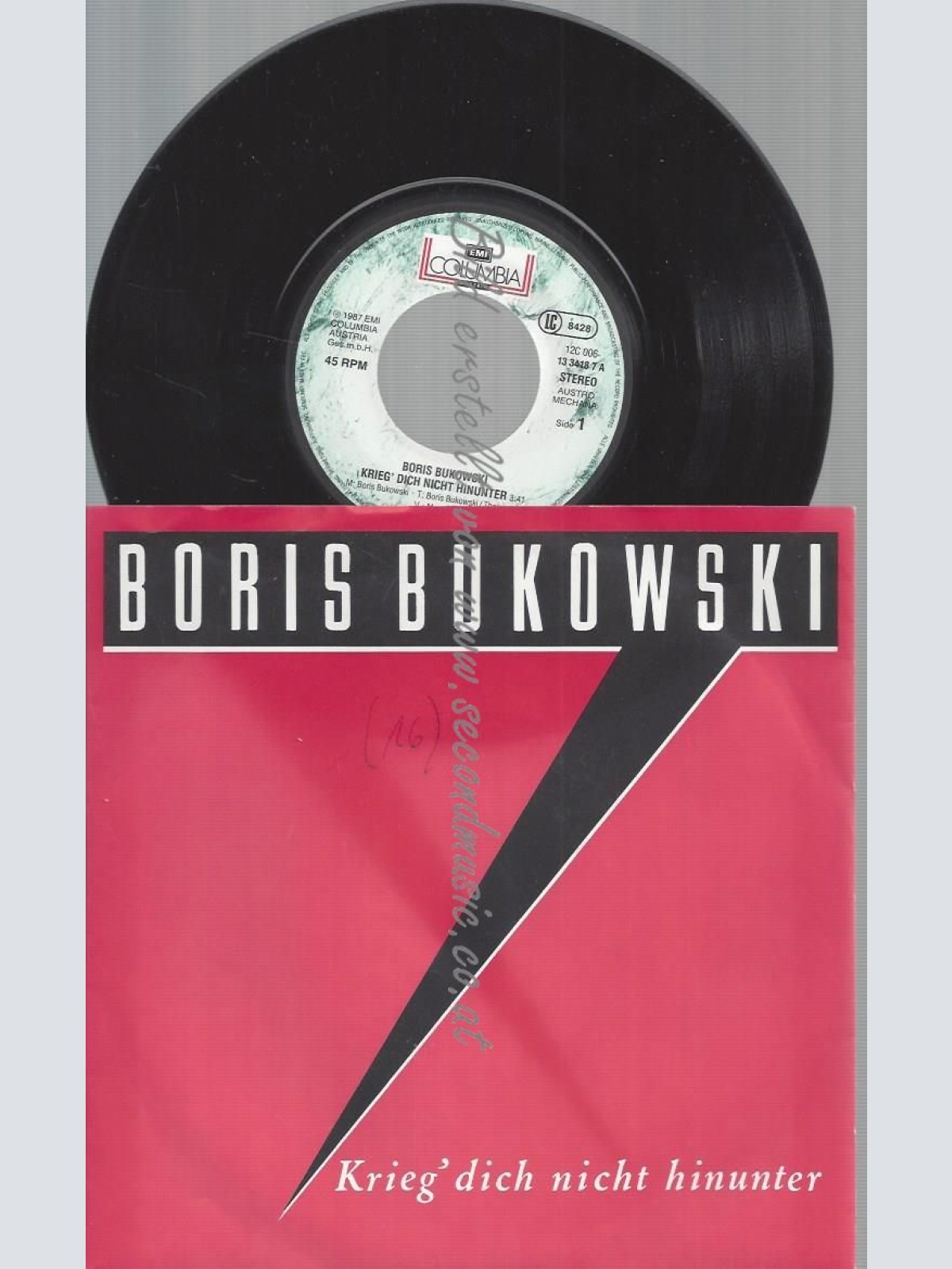 7" BORIS BUKOWSKI  KRIEG DICH NICHT HINUNTER
