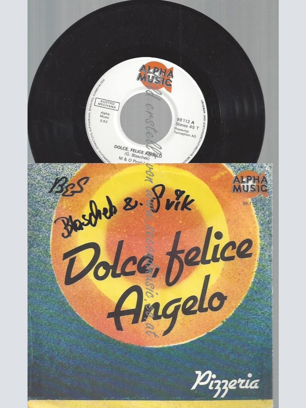 7" B & S  // BLSCHEK & SVIK  DOLCE FELICE ANGELO