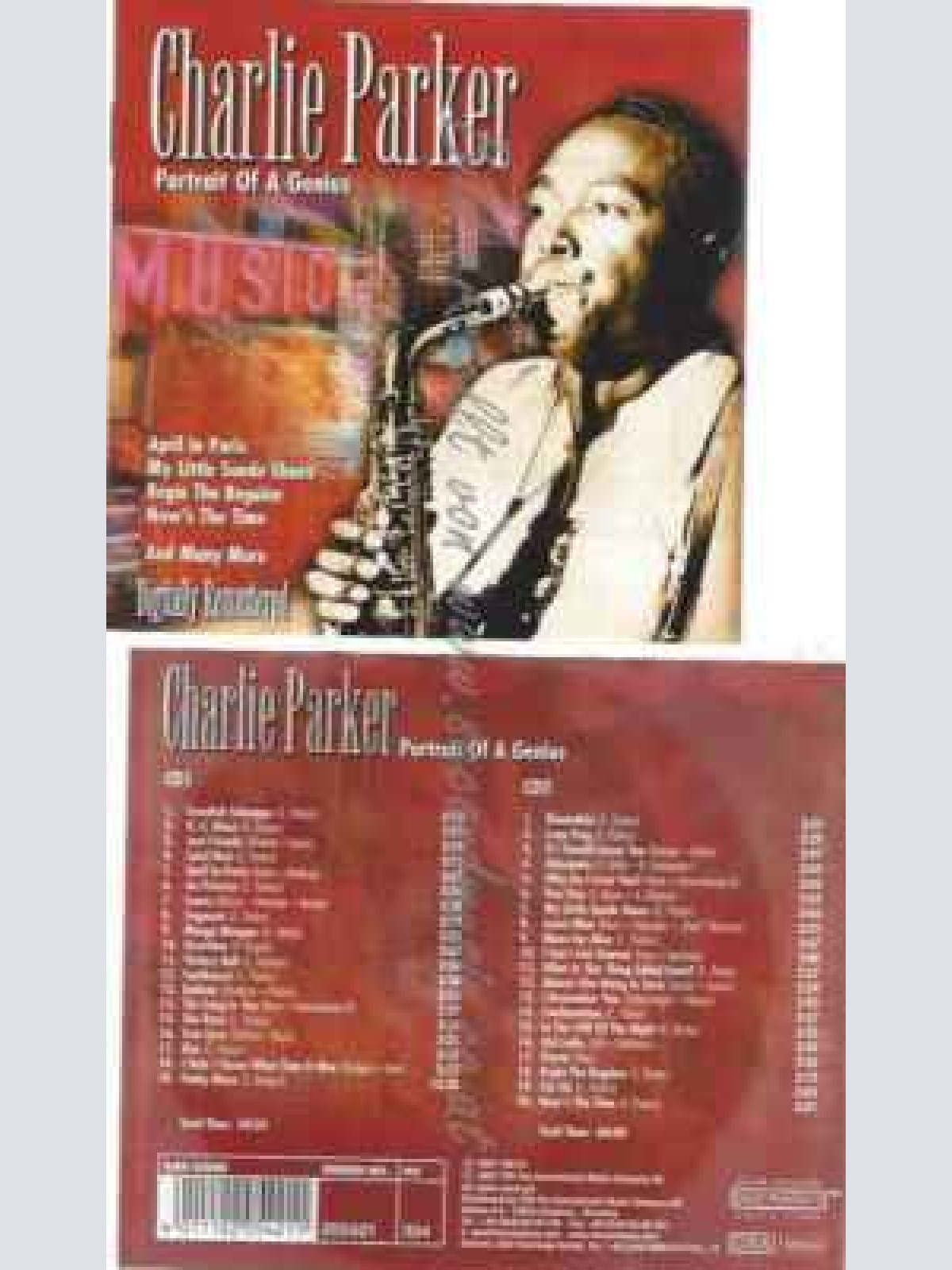 CD--CHARLIE PARKER--PORTRAIT OF A GENIUS (VARIUOS COMPOSER)