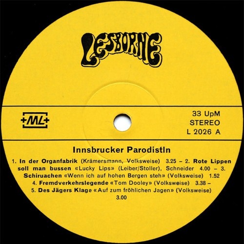 LP, Album Innsbrucker Parodistln* - Innsbrucker Parodistln