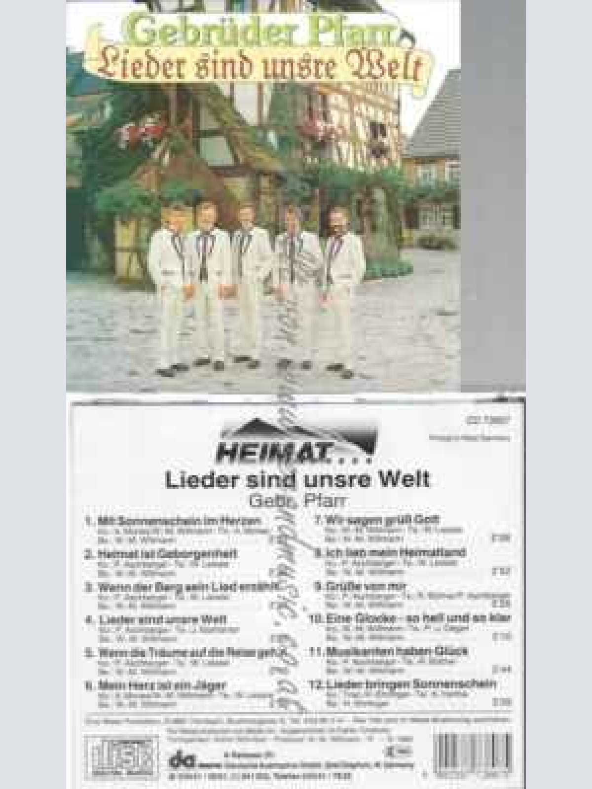 CD--GEBRÜDER PFARR--LIEDER SIND UNSRE WELT