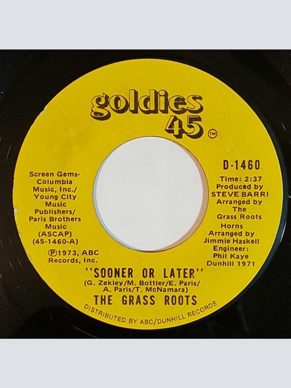 7" The Grass Roots - Sooner Or Later