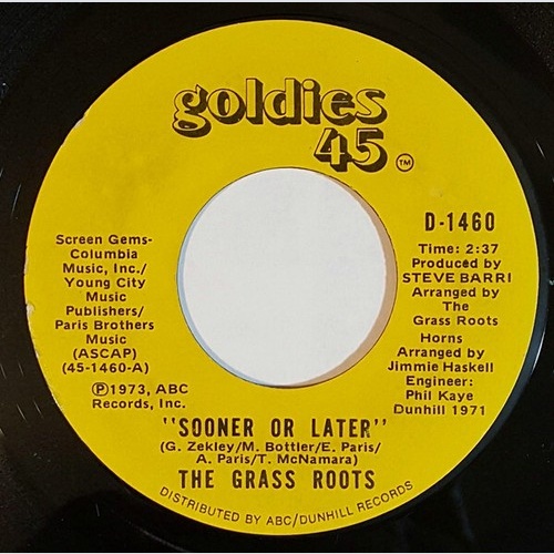 7" The Grass Roots - Sooner Or Later