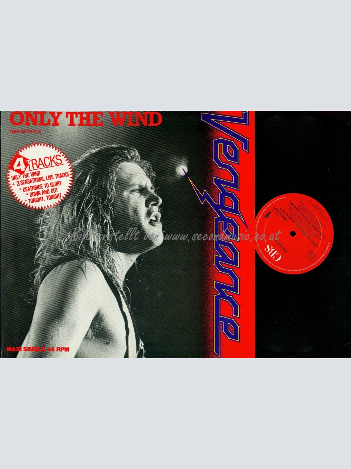 LP--VENGEANCE ONLY THE WIND // MAXI SINGLE