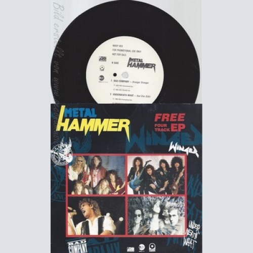 7" METAL HAMMER-- PROMO -- BAD COMPANY-WINGER-SONGS OF ANGELS