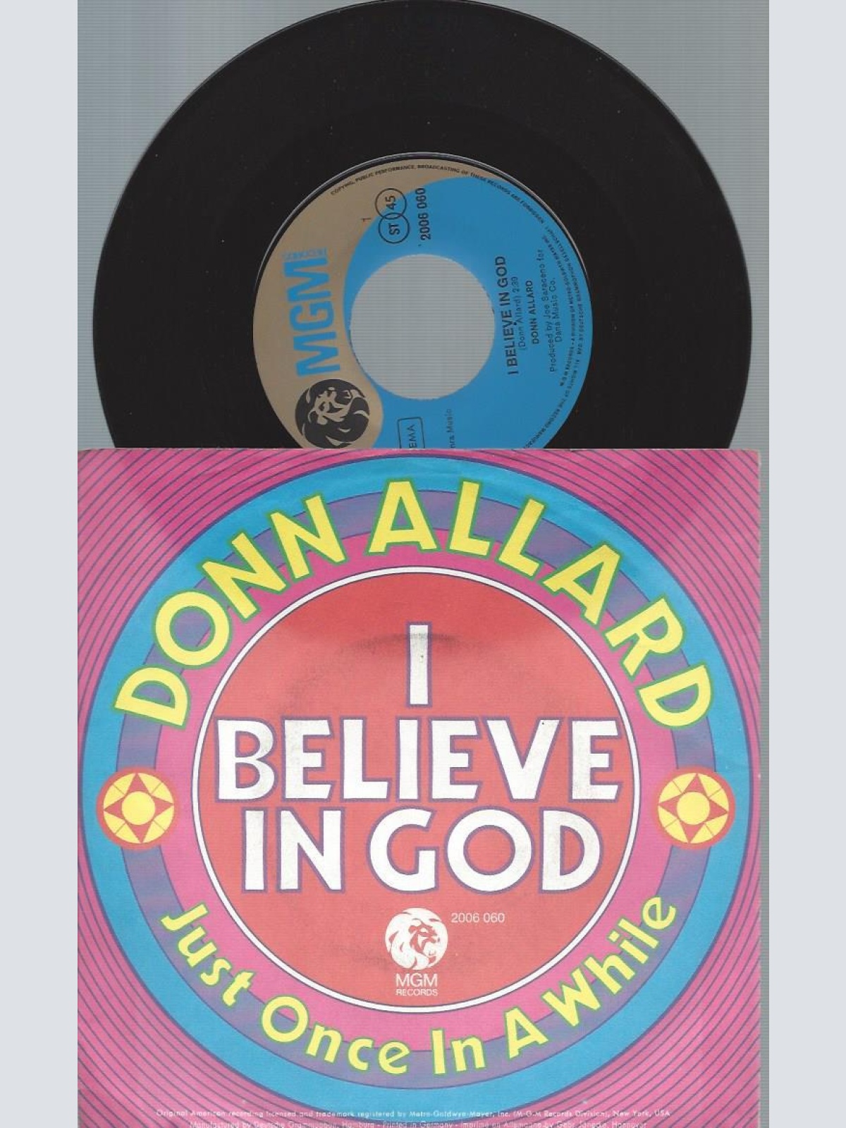 7"   Donn Allard – I Believe In God