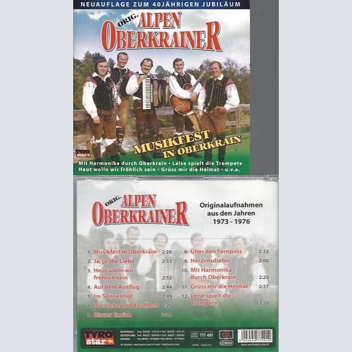 CD Musikfest in Oberkrain von Orig. Alpen Oberkrainer