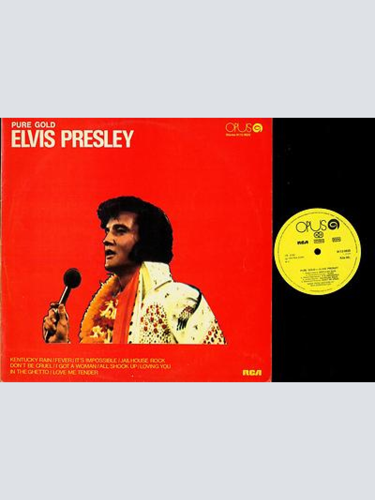 LP--ELVIS PRESLEY--PURE GOLD --OPUS  CSSR PRESSUNG