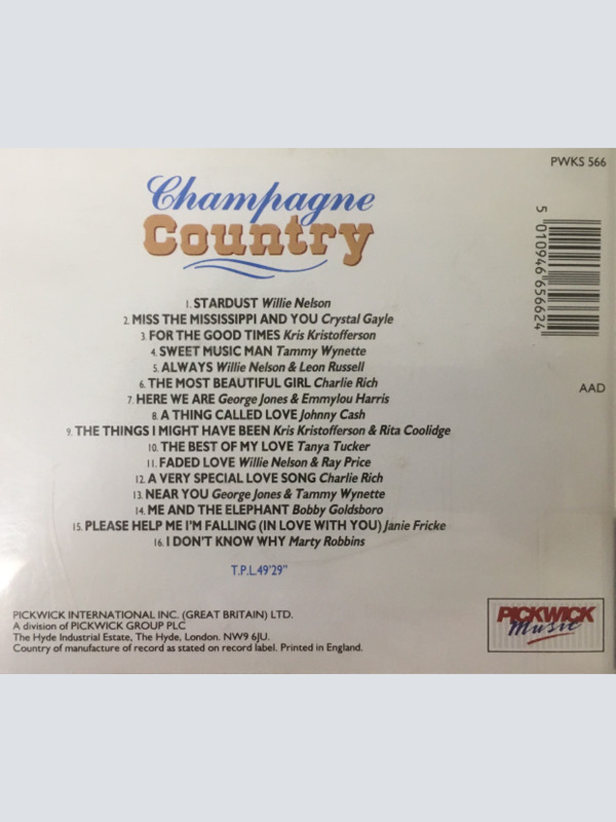 CD, Comp Various - Champagne Country
