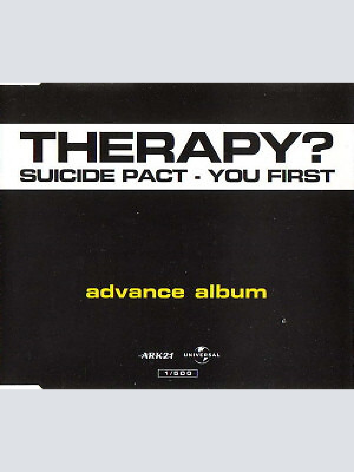 CD, Album, Promo Therapy? - Suicide Pact - You First