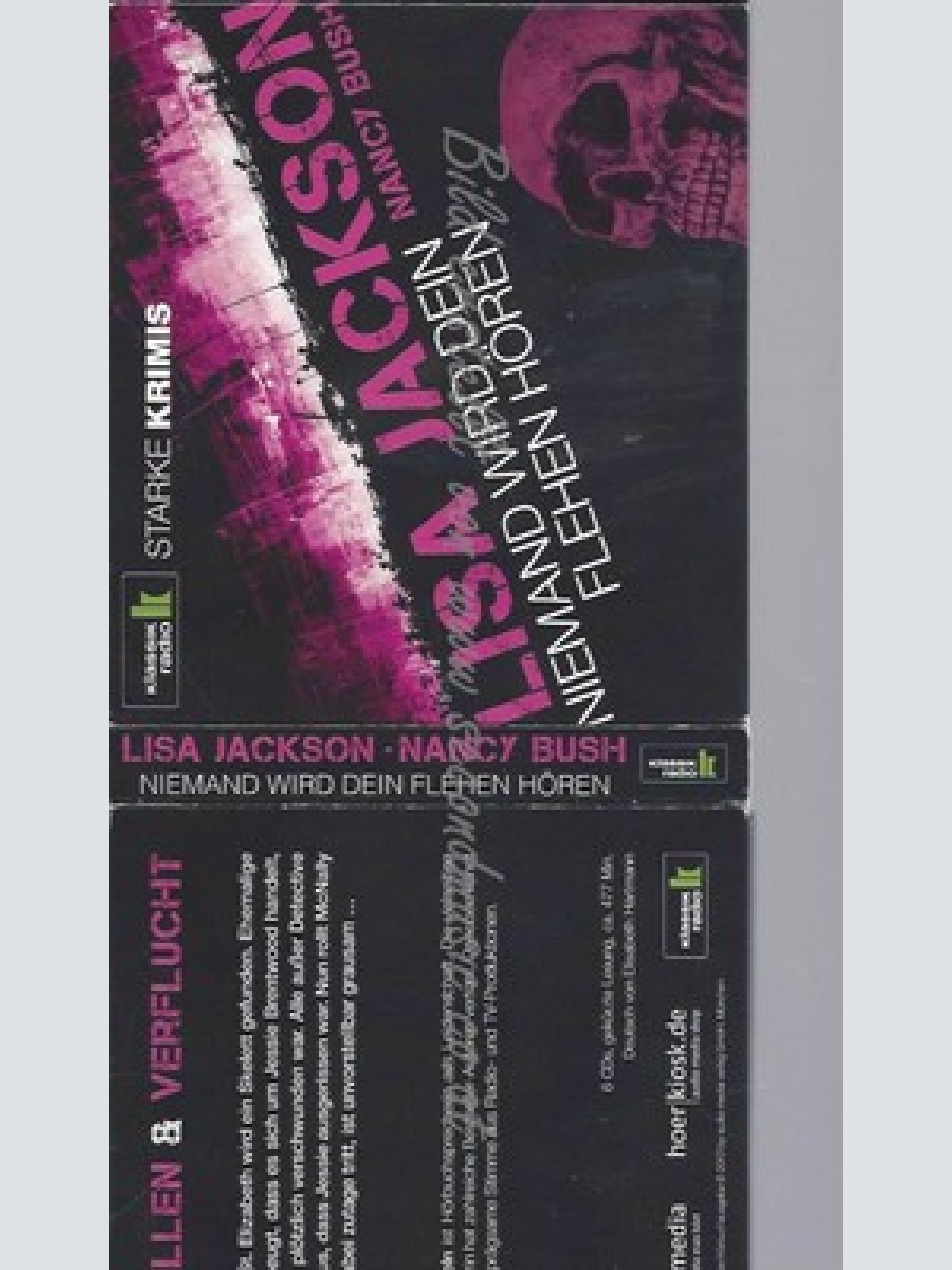 CD--LISA JACKSON UND NANCY BUSH--NIEMAND WIRD DEIN FLEHEN HÖREN, 6 CDS -KLASSIK