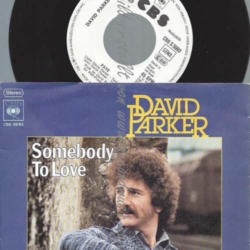 7"  David Parker  Somebody To Love  // PROMO