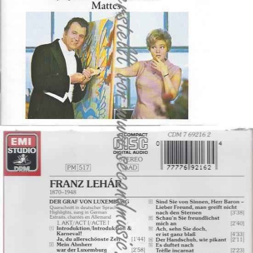 CD--Luxemburg (excs)--ERGEBNISSELehár - Der Graf