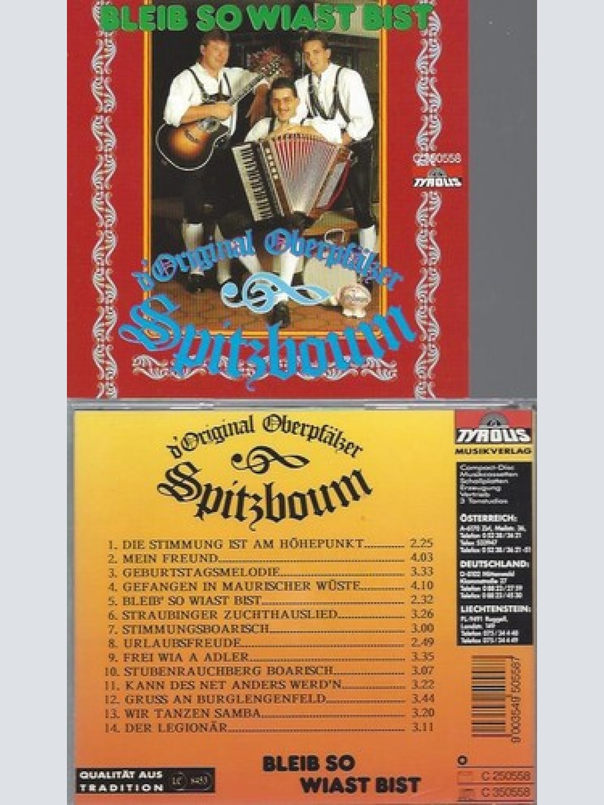 CD   Bleib So Wiast Bist // Oberpfälzer Spitzboum,Original