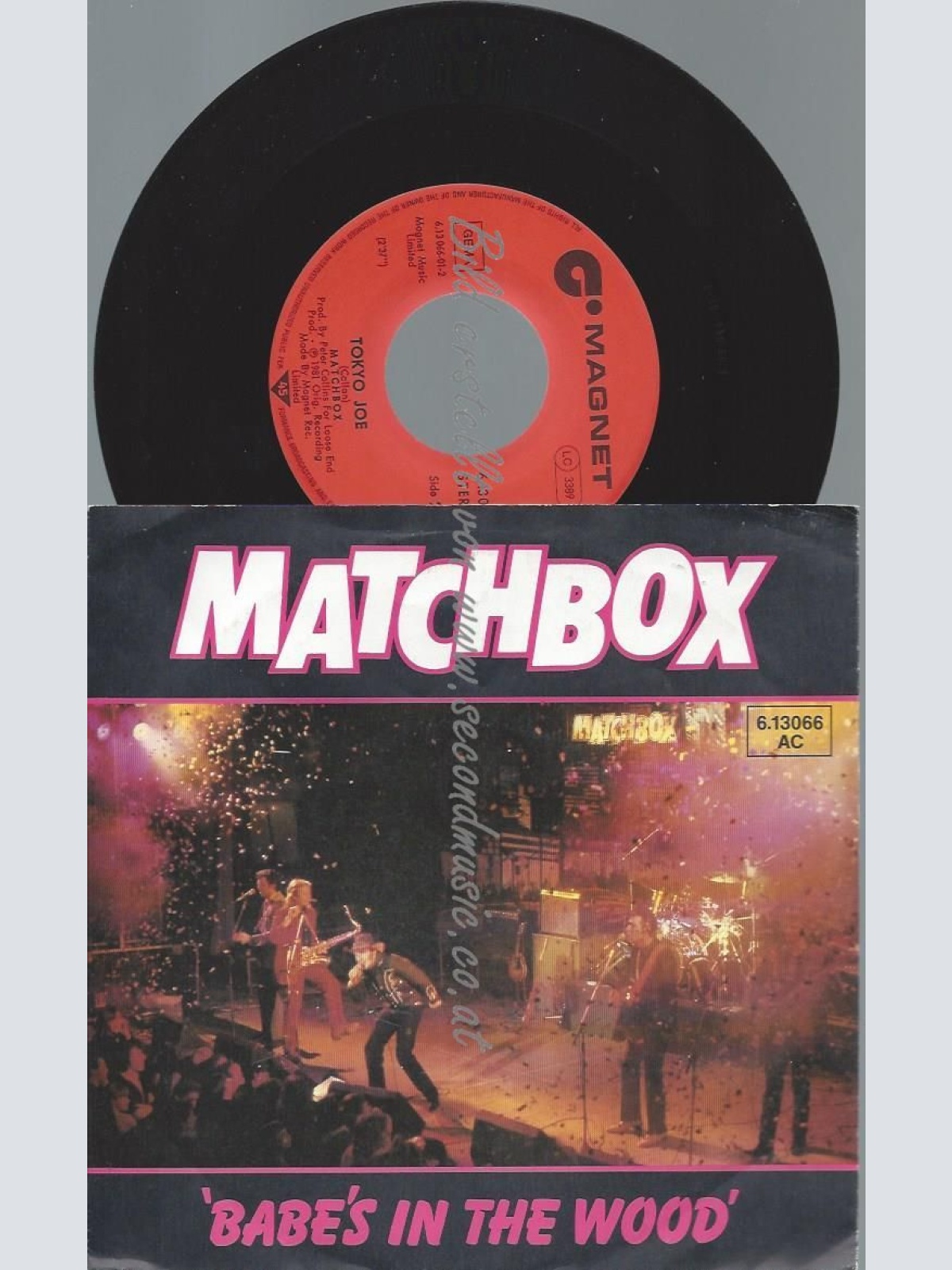 7"  Matchbox   Babe's In The Wood // PROMO BACKCOVER
