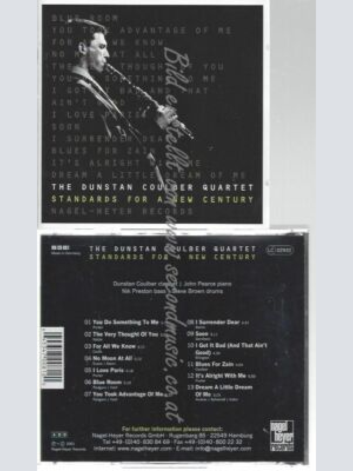 CD--DUNSTAN COULBER QUARTET--STANDARDS FOR A NEW CENTURY