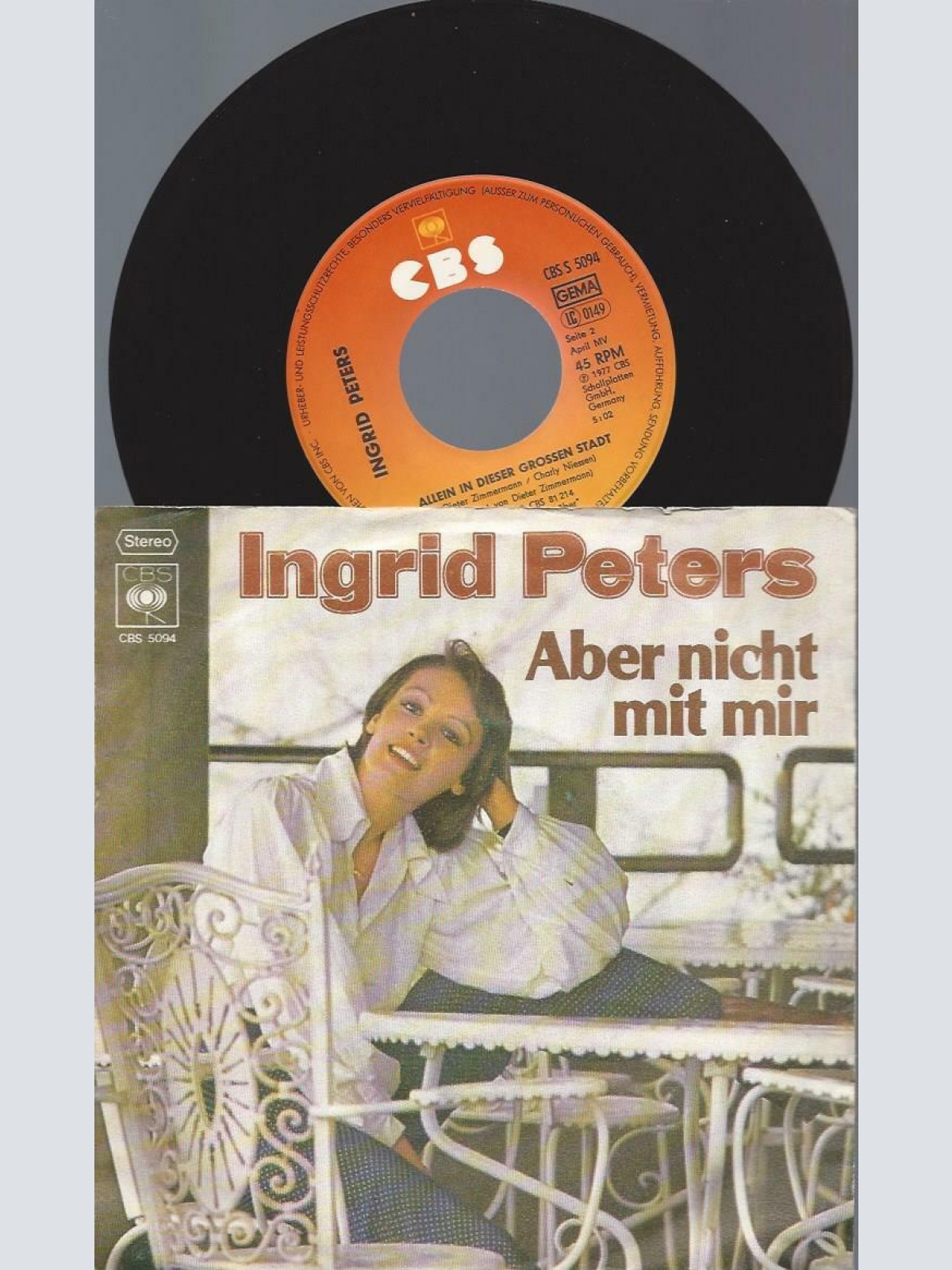 7" Ingrid Peters – Aber Nicht Mit Mir