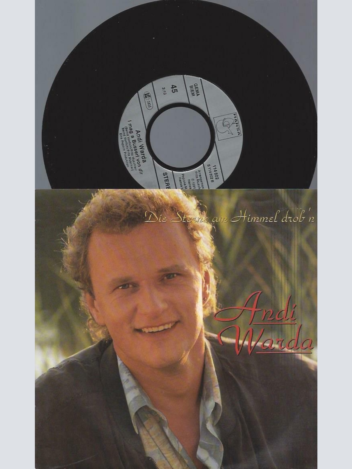 7"  Andi Warda – Die Sterne Am Himmel Drob'n