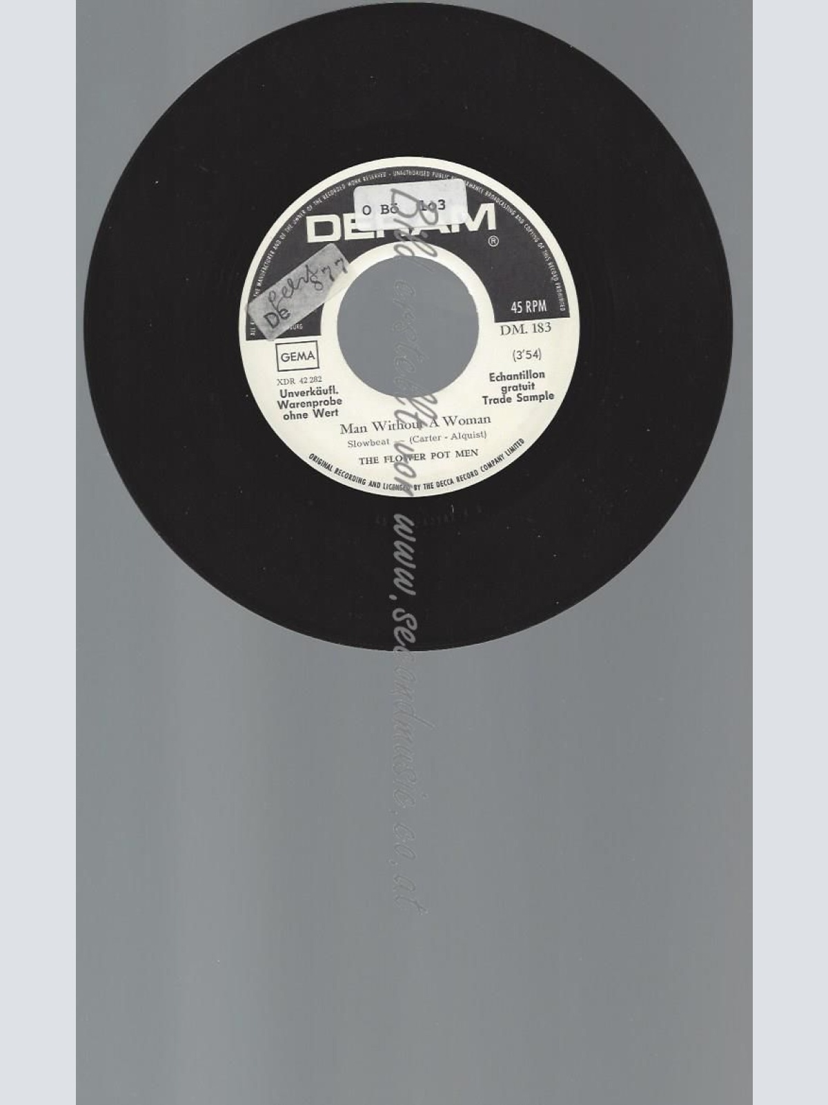 7"Flower Pot Men, The  Man Without A Woman // PROMO