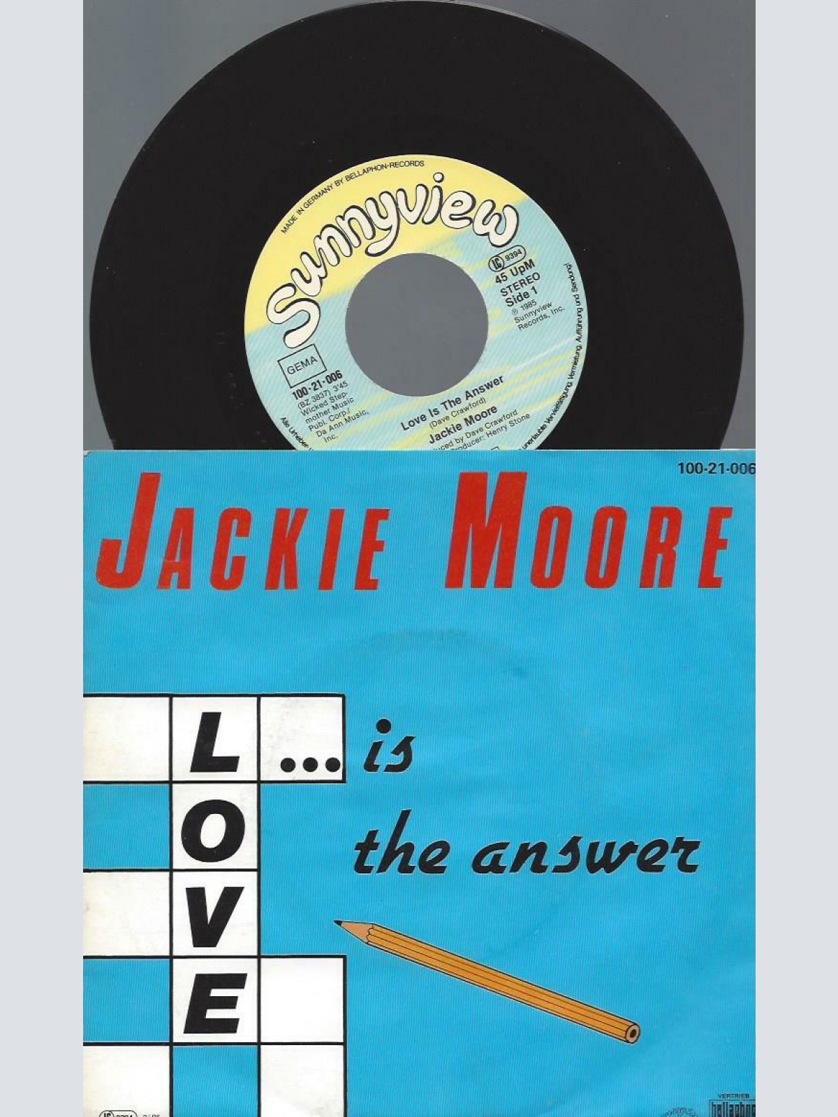 7"   Jackie Moore  Love Is The Answer