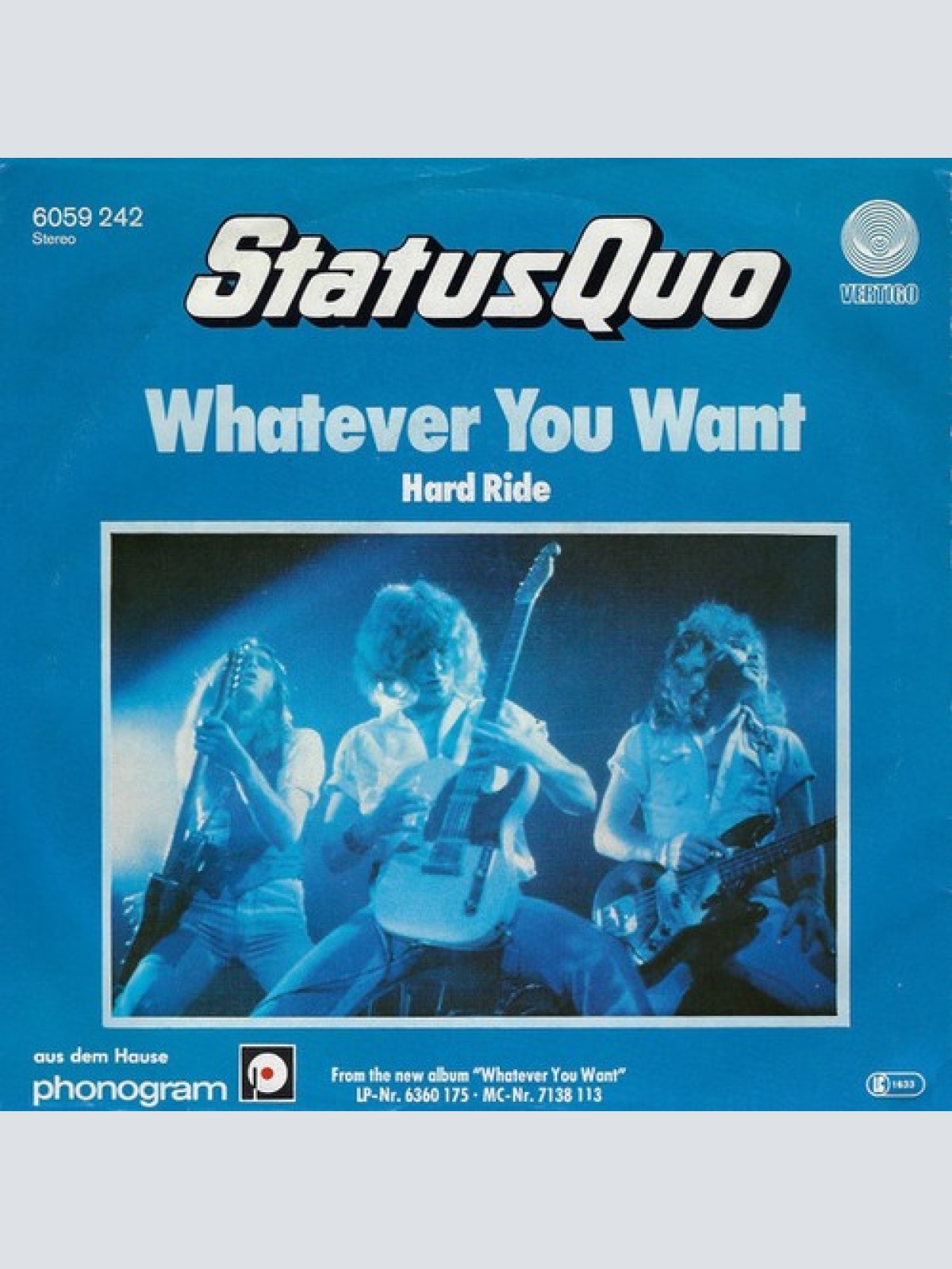 7", Single Status Quo - Whatever You Want