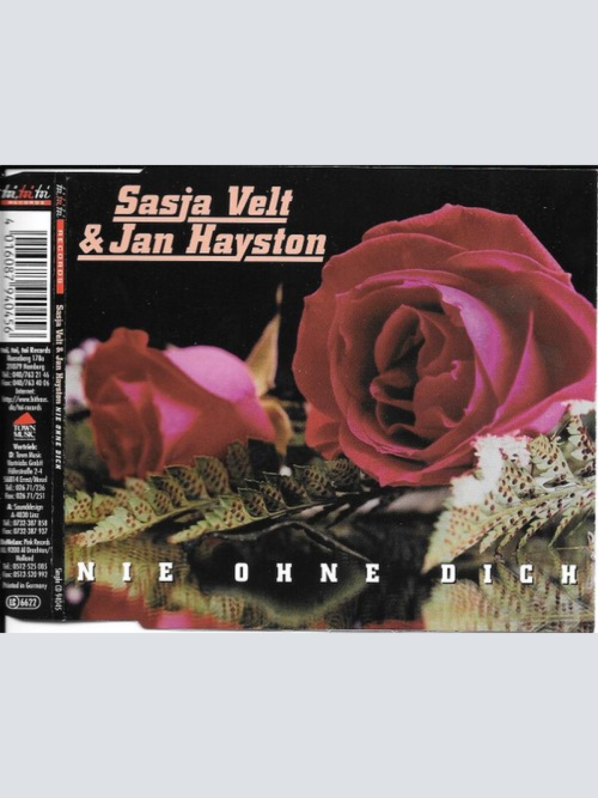 CD, Single, 1 T Sasja Velt & Jan Hayston - Nie Ohne Dich