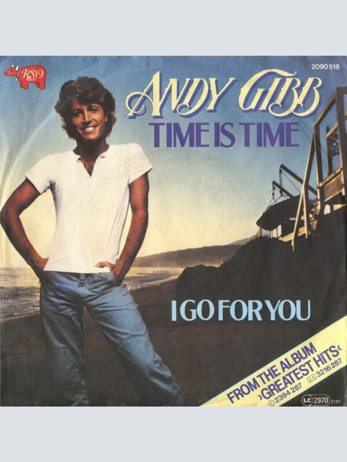 7", Single Andy Gibb - Time Is Time / I Go For You