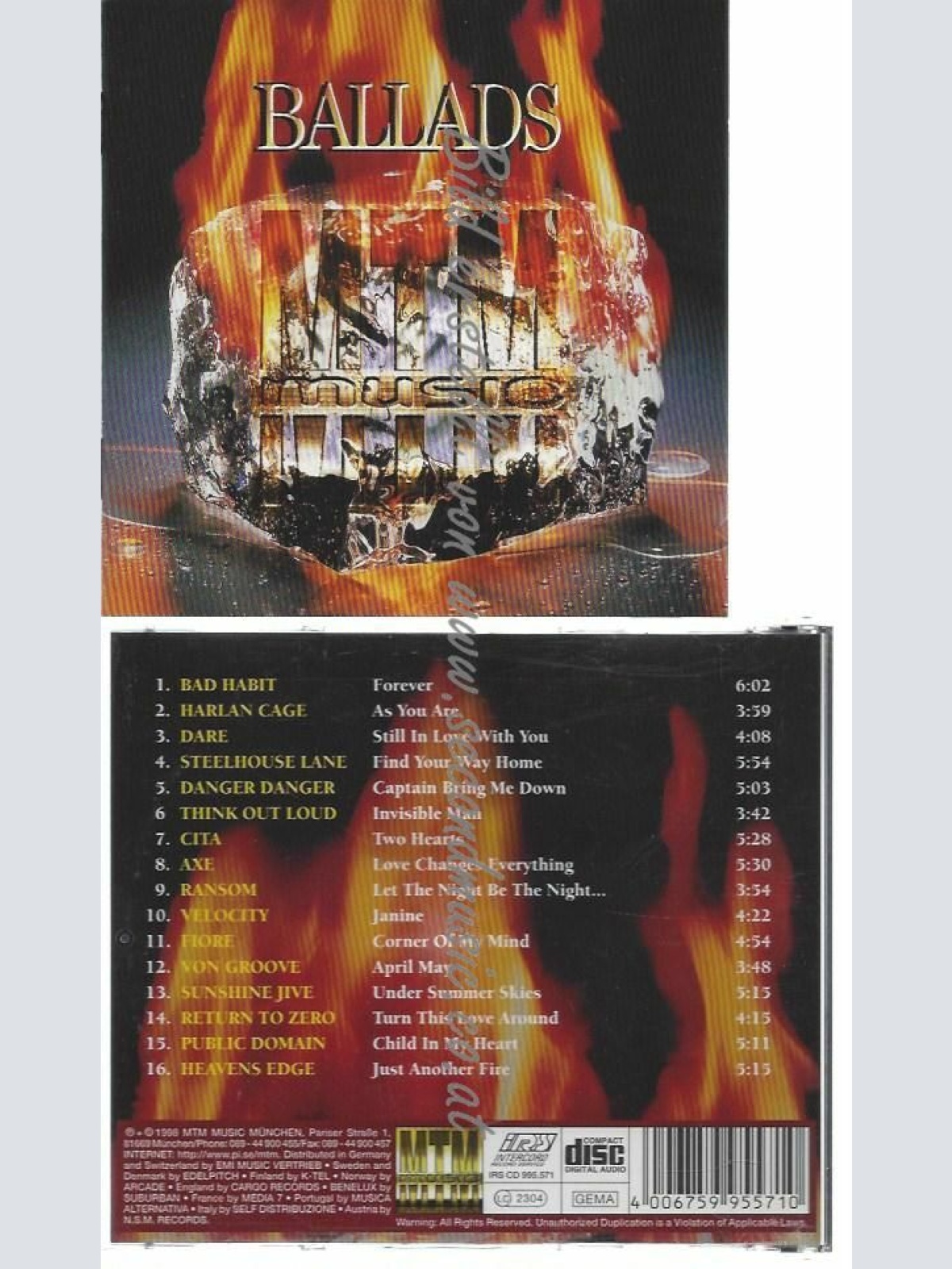 CD--VARIOUS--MTM BALLADS VOL.