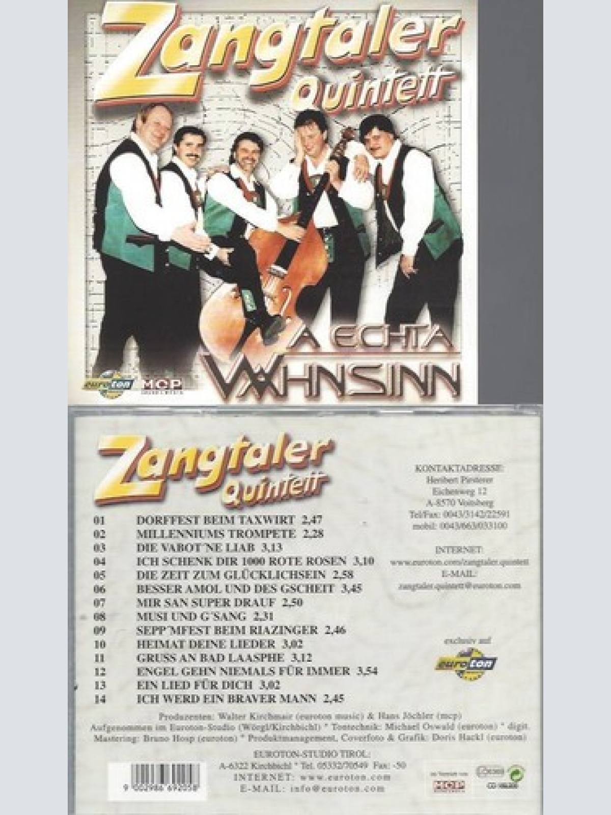 CD    A Echta Wahnsinn Zangtaler Quintett