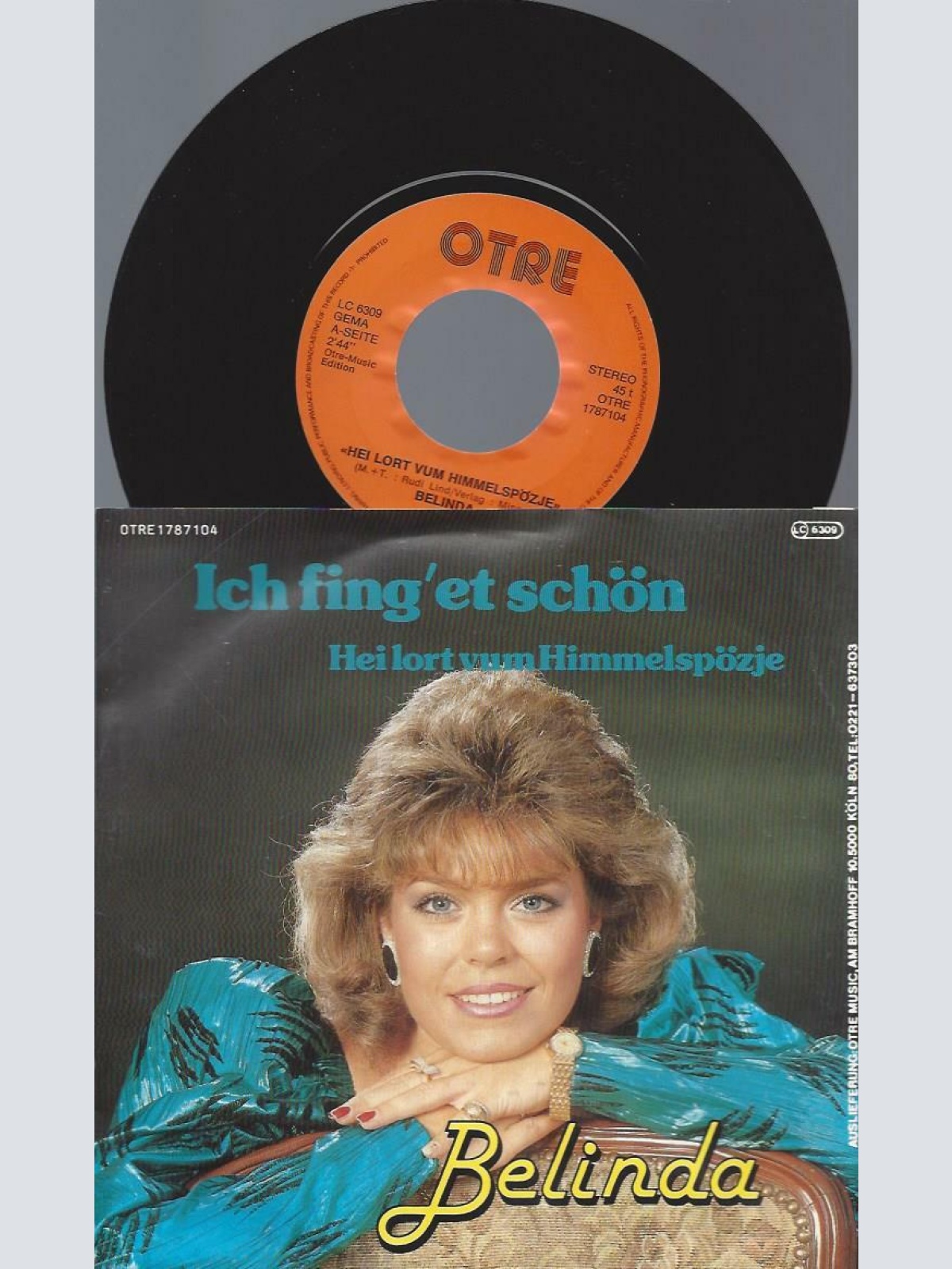 7" Belinda  -- Ich Fing' Et Schön