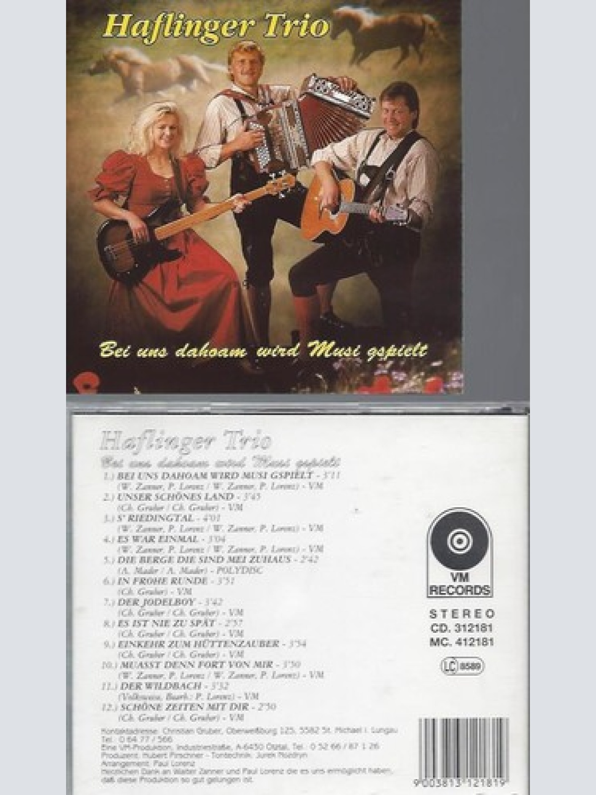 CD   Haflinger Trio //  Bei uns dahoam wird Musi gspielt