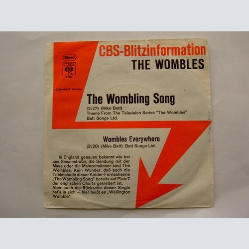 7", Promo The Wombles - The Wombling Song