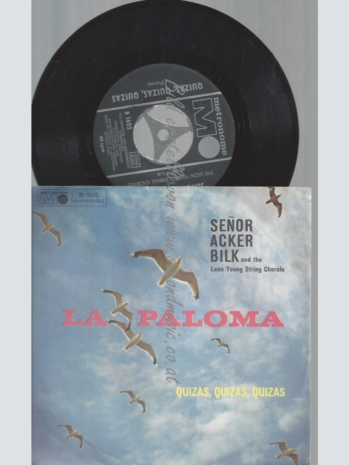 7" Senor Acker Bilk  And The Leon Young String Chorale  La Paloma