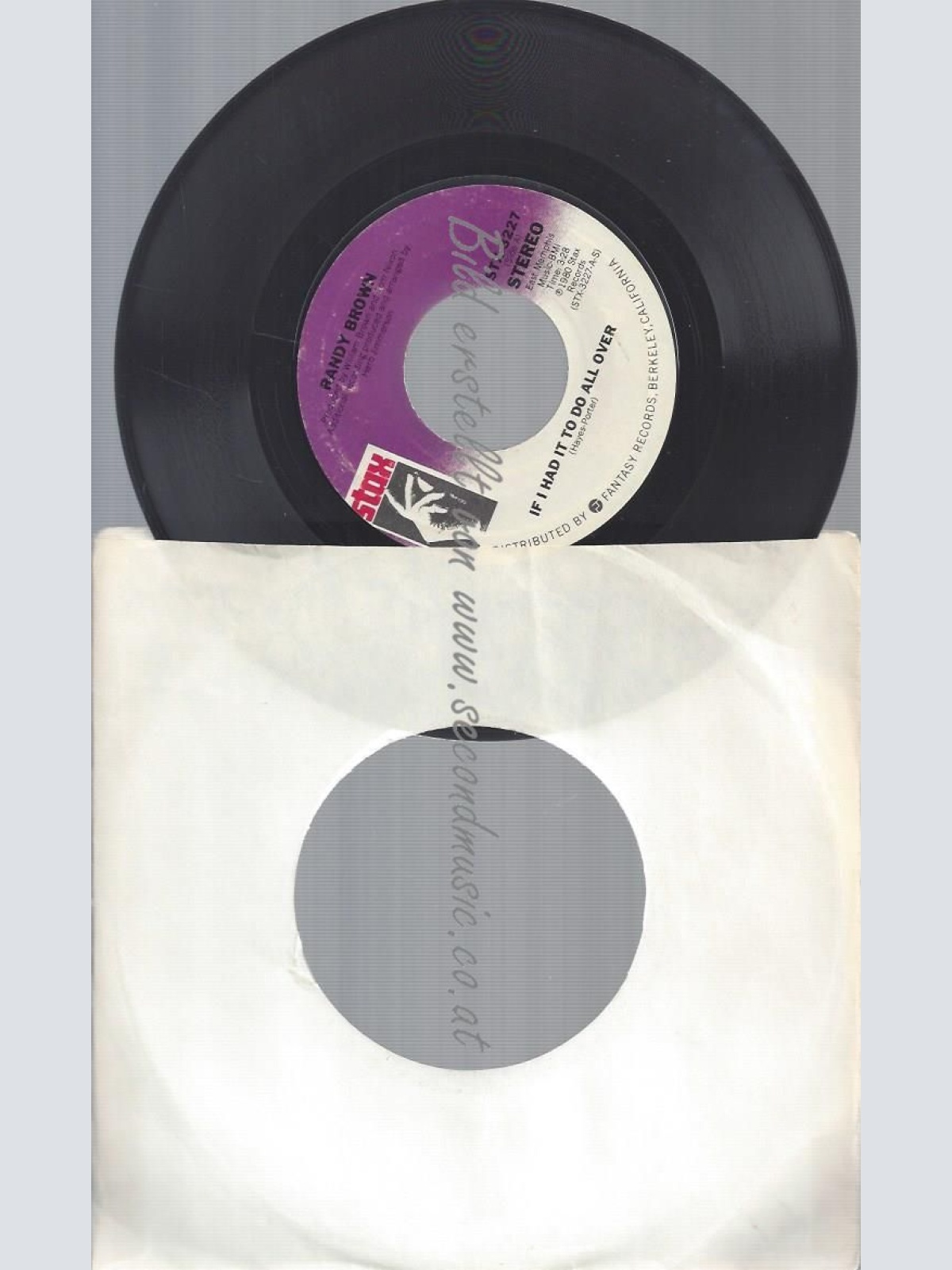 7" Randy Brown  If I Had It To Do All Over