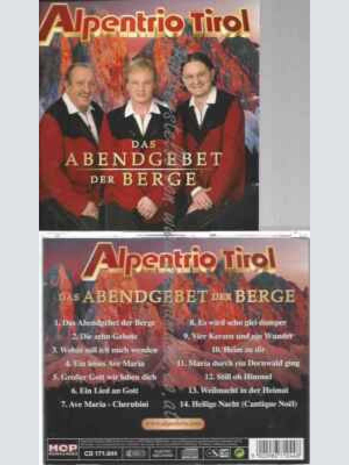 CD--ALPENTRIO TIROL | --DAS ABENDGEBET DER BERGE
