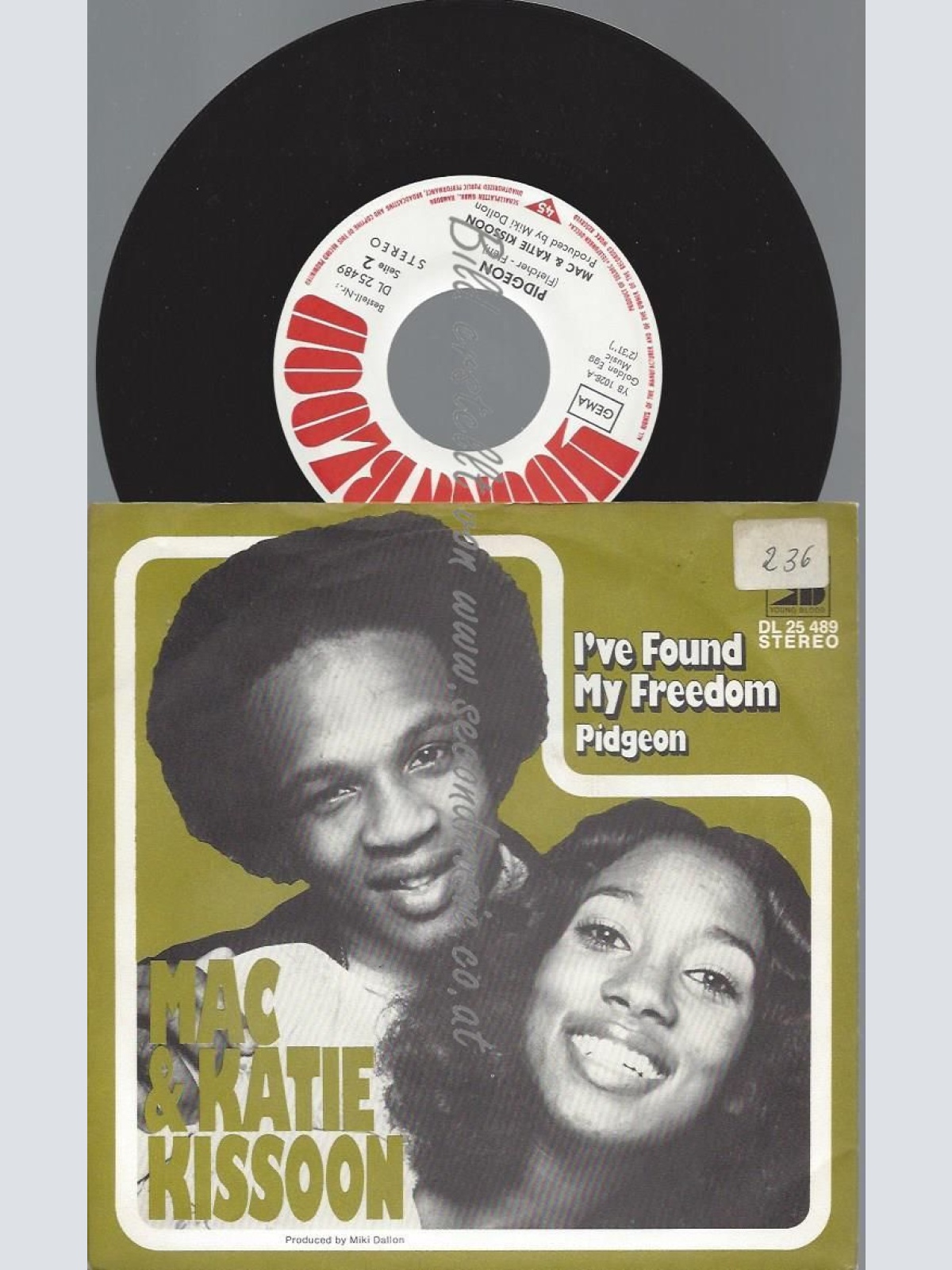 7"  Mac & Katie Kissoon  I've Found My Freedom