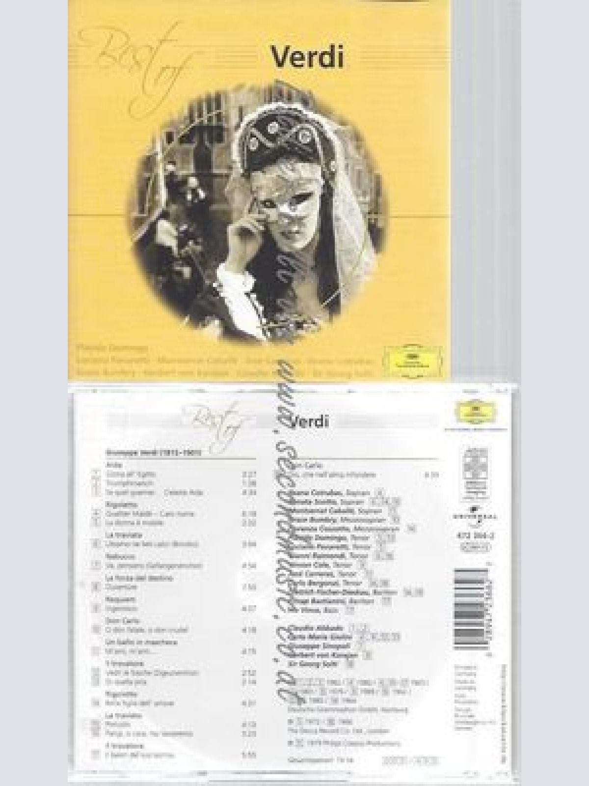 CD--DOMINGO UND CARRERAS--BEST OF VERDI