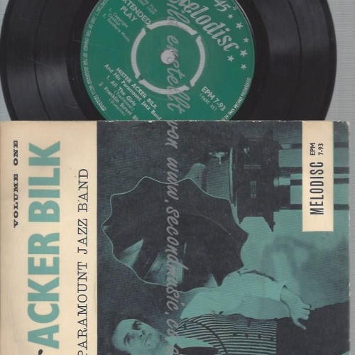 7" EP // Mister Acker Bilk And His Paramount Jazz Band  – Volume One